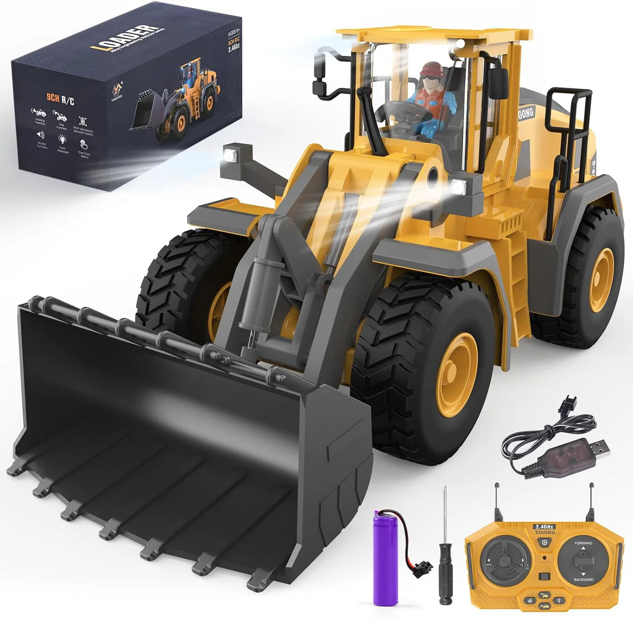 2.4GHz RC Diecast Bulldozer With Light & Sound ⭐⭐⭐⭐⭐ (4.9/5)