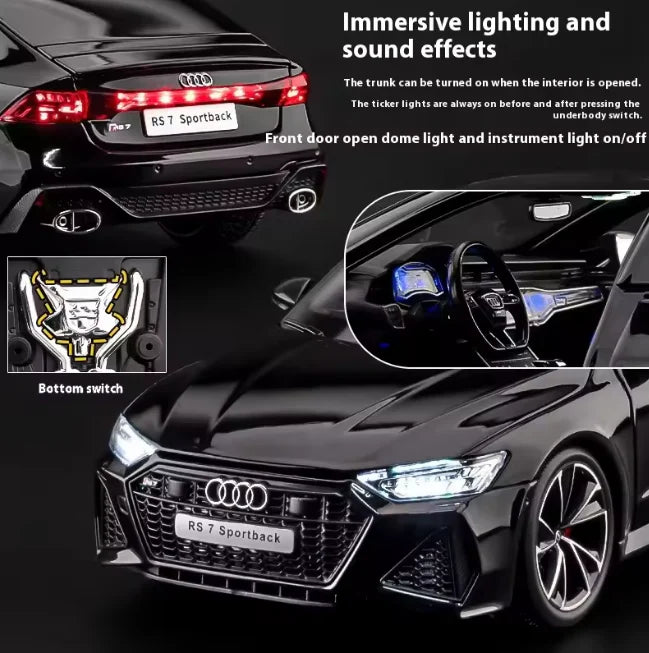 Premium Quality 1:18 Scale Audi RS7 Sportback Inspired Collectible Toy Car Featuring Detailed Interior and Handheld Remote Drive.⭐⭐⭐⭐⭐ (4.9/5)