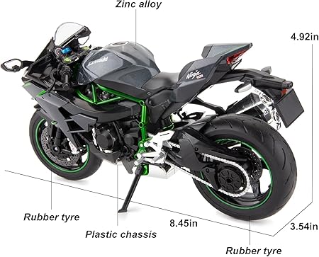 1:9 Diecast Kawasaki Ninja H2R Bike Model. ⭐⭐⭐⭐⭐ (4.9/5)