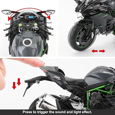 1:9 Diecast Kawasaki Ninja H2R Bike Model. ⭐⭐⭐⭐⭐ (4.9/5)