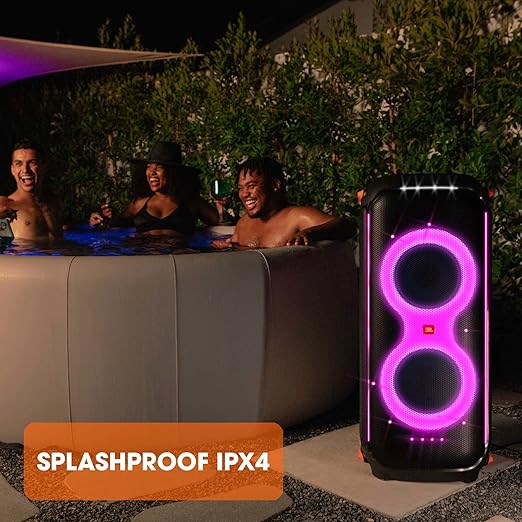 PartyBox 710 Bluetooth Party Speaker with Dynamic Music Synced Flashing Club Pattern Lightshow, Pro Sound, Splashproof, PartyBox App Personalisation,Guitar and Mic Input(800 Watt RMS, Black)⭐⭐⭐⭐⭐ (4.9/5)