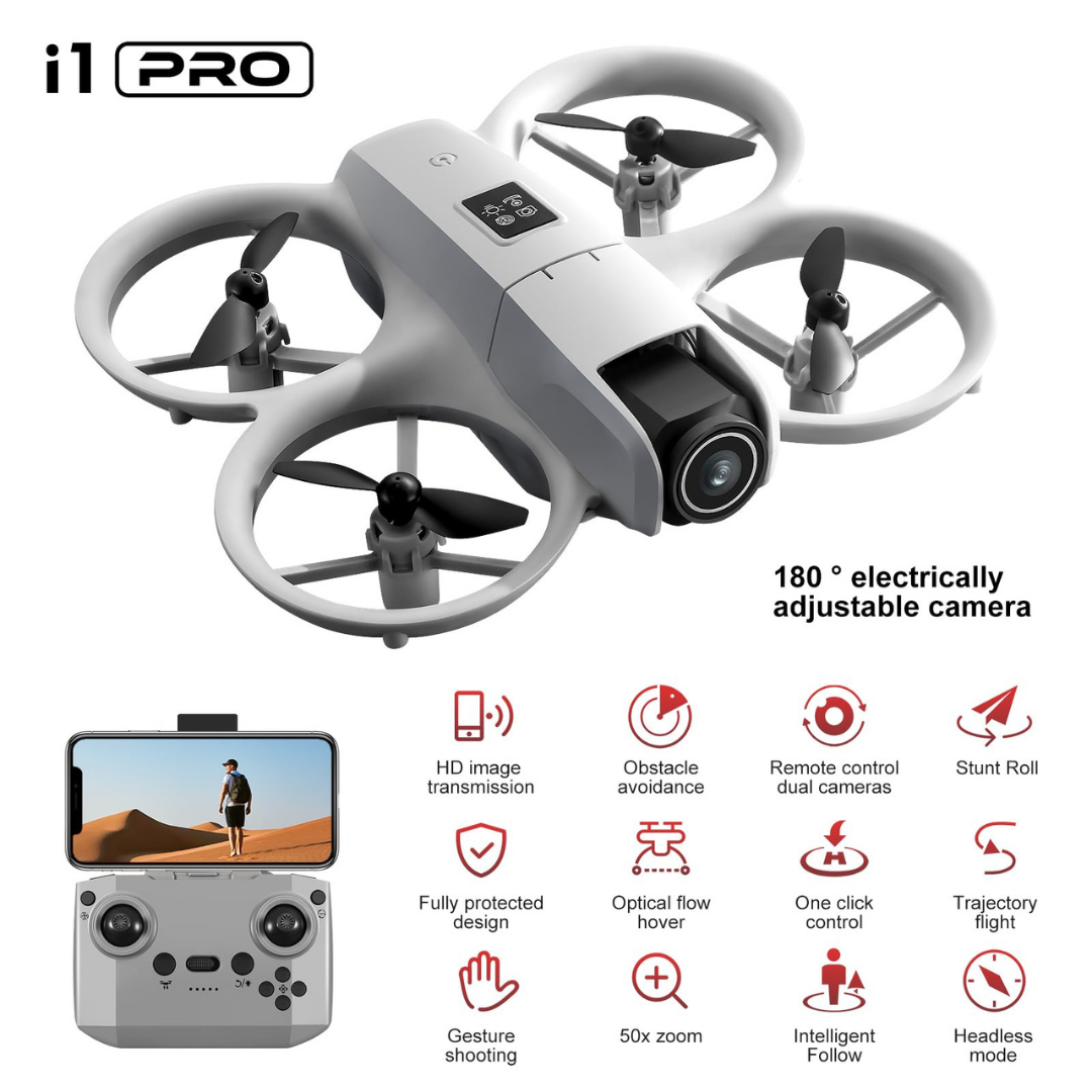 HD Camera Remote Control Drone with WiFi FPV Live Video – Foldable Quadcopter with Altitude Hold, One Key Takeoff/Landing & Headless Mode