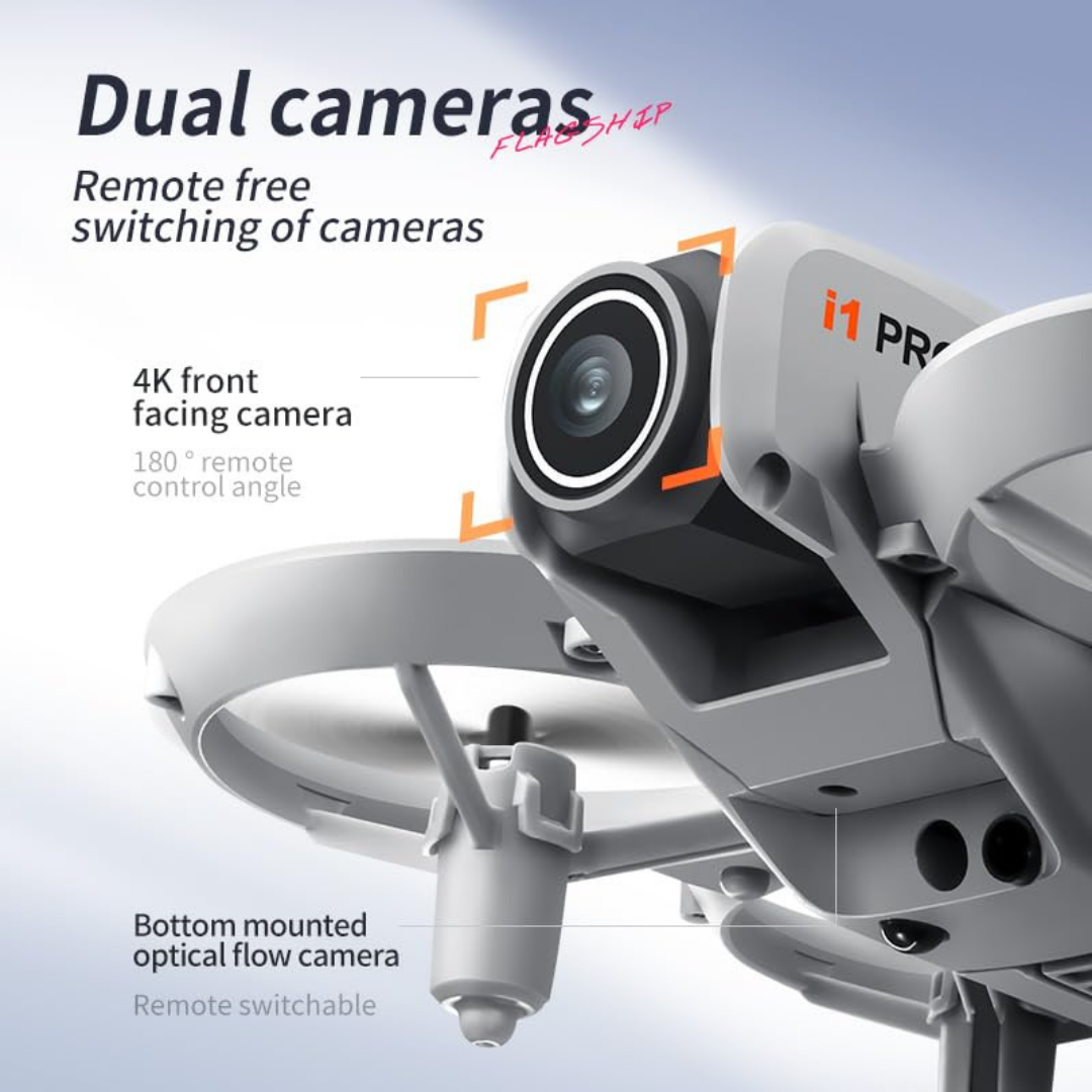 HD Camera Remote Control Drone with WiFi FPV Live Video – Foldable Quadcopter with Altitude Hold, One Key Takeoff/Landing & Headless Mode