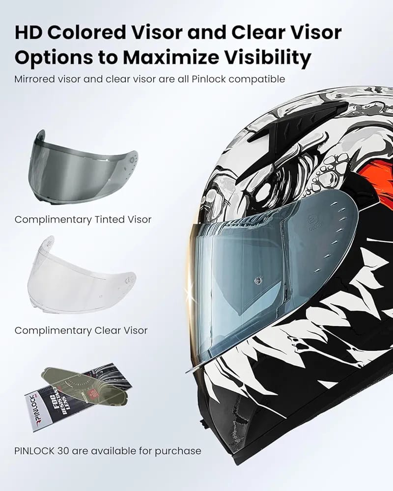 ILM Motorcycle Helmet Full Face Casco DOT Model. ⭐⭐⭐⭐⭐ (4.8/5)