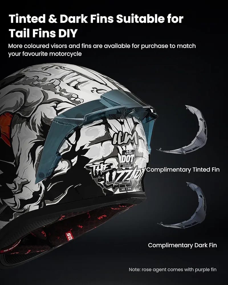 ILM Motorcycle Helmet Full Face Casco DOT Model. ⭐⭐⭐⭐⭐ (4.8/5)