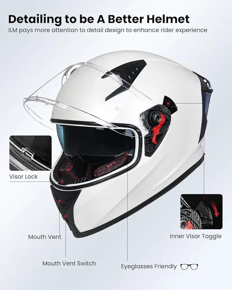 ILM Motorcycle Helmet Full Face Casco DOT Model. ⭐⭐⭐⭐⭐ (4.8/5)