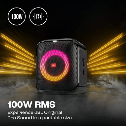 JBL PartyBox Encore Essential Bluetooth Party Speaker with JBL Pro Sound, IPX4 Splash proof, 100 Watt RMS Microphone Input High.⭐⭐⭐⭐⭐ (4.9/5)
