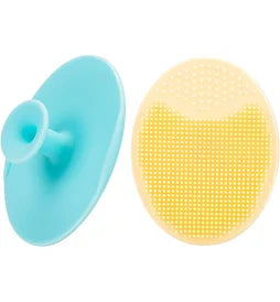 2 Pack Face Scrubber,Soft Silicone Facial Cleansing Brush Face Exfoliator Blackhead Acne Pore Pad Cradle Cap Face Wash Brush for Deep Cleaning Skin Care in multi colors